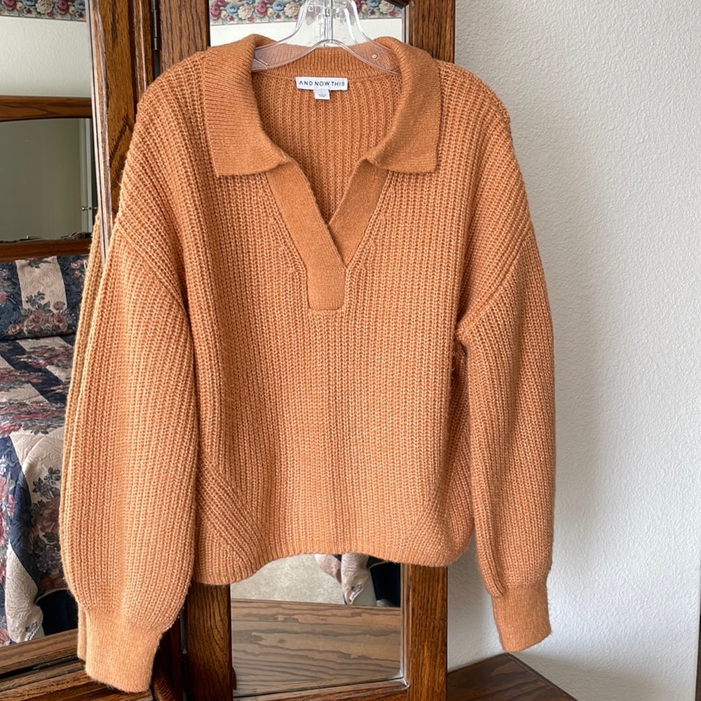 And Now This Pumpkin Colored Super Soft Sweater